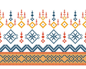 abstract Traditional geometric ethnic fabric pattern ornate elements with ethnic patterns design for textiles, rugs, clothing, sarong, scarf, batik, wrap, embroidery, print, curtain, carpet, wallpaper