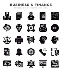 Business & Finance icon pack for your website. mobile. presentation. and logo design.