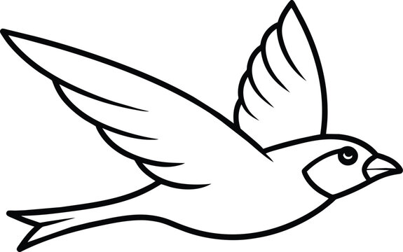 recommend clip art: Sparrow silhouette vector illustration.