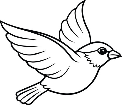 recommend clip art: Sparrow silhouette vector illustration.