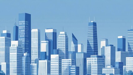 Obraz premium city skyline vector illustration