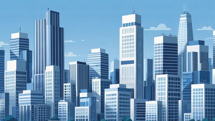 Obraz premium city skyline vector illustration