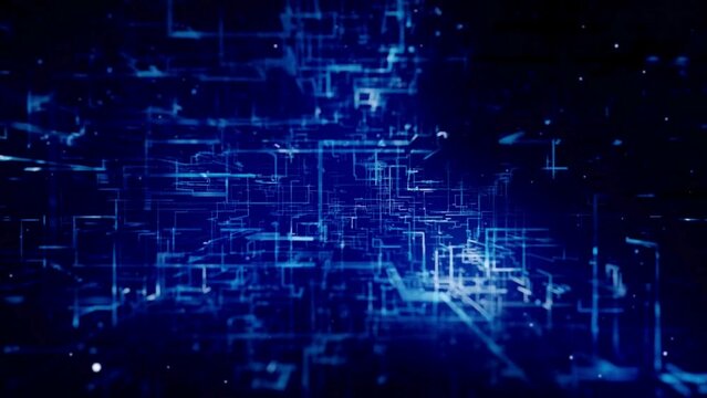 Blue White Modern Technology video template