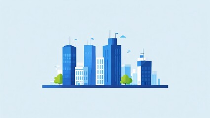 Obraz premium city skyline vector illustration
