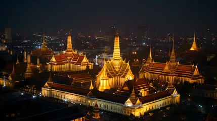 Naklejka premium grand palace temple of thailand