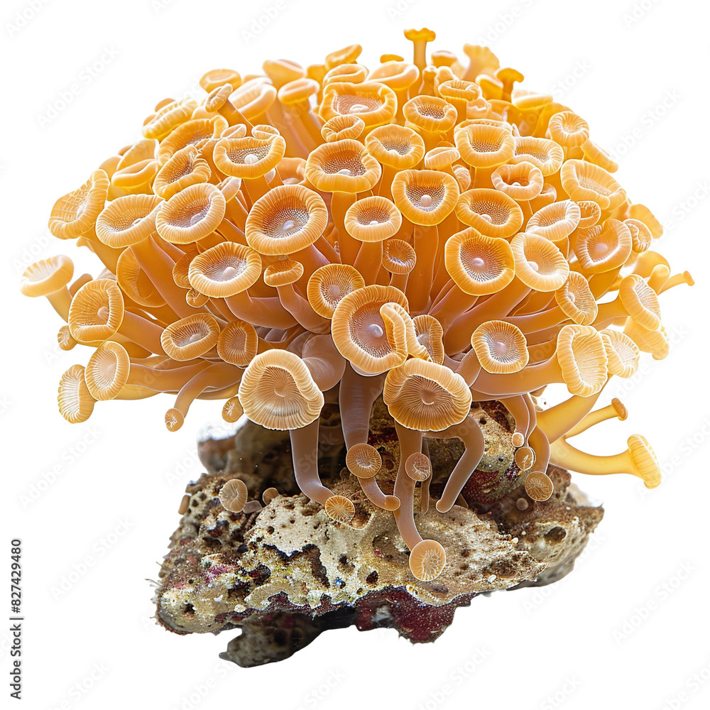 Wall mural Front view of a Bubble Coral isolated on a white transparent background