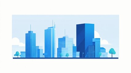 Naklejka premium city skyline vector illustration