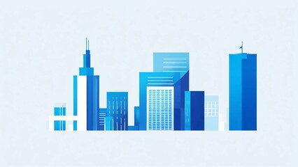 Obraz premium city skyline vector illustration