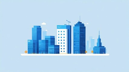 Fototapeta premium city skyline vector illustration