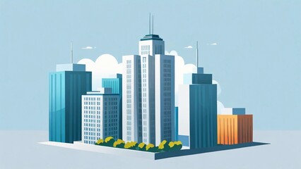 Fototapeta premium city skyline vector illustration