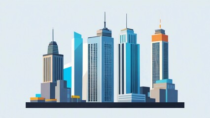 Fototapeta premium city skyline vector illustration