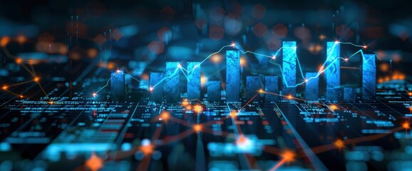 Obraz premium Abstract Depiction Of Strategic Business Growth , Abstract Pictures HD