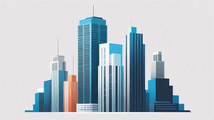 Obraz premium city skyline vector illustration