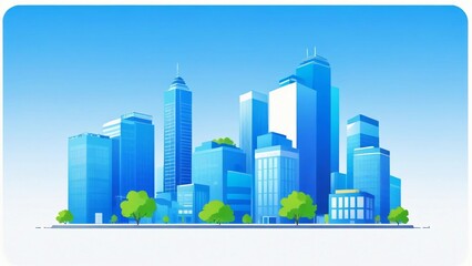 Obraz premium city skyline vector illustration