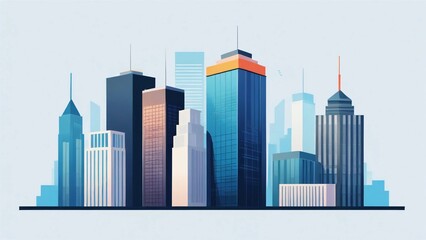city skyline vector illustration