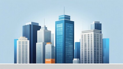 Naklejka premium city skyline vector illustration