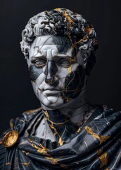 Stoic Figure from Ancient Mythology Portraying Epic Stoicism Existence with Abstract Stoical Expressionism and Timeless Classicism