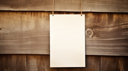 Naklejka premium Blank white paper sheet on old wall background.