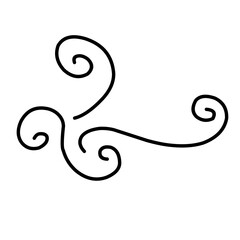 Swirl ornament stroke