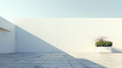 Obraz premium White concrete wall