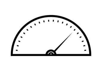 Icono negro de indicador de velocidad de un coche.