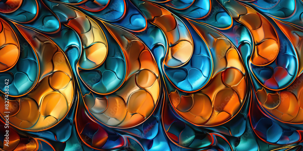 Aufkleber patterned pizzazz: random, abstract shapes in a repeating pattern, creating a dynamic and visually i