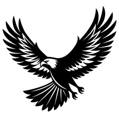 eagle bird vector silhouette illustration