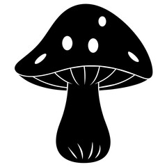 mushroom vector silhouette illustration