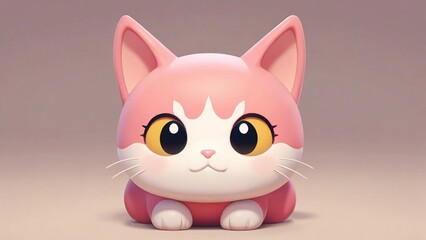 Fototapeta premium Icon cat 3d 