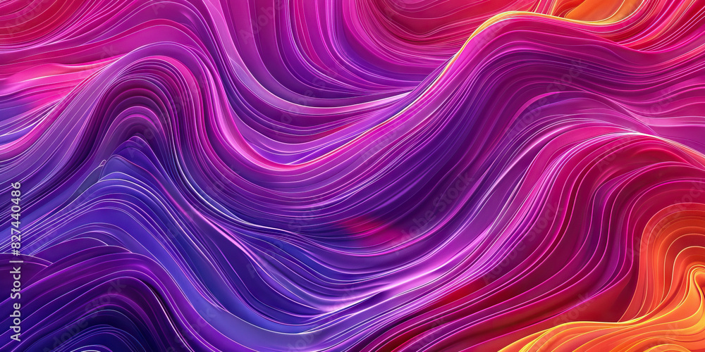 Aufkleber wave of joy: curving lines in varying thicknesses, creating a wave-like pattern that conveys a sense