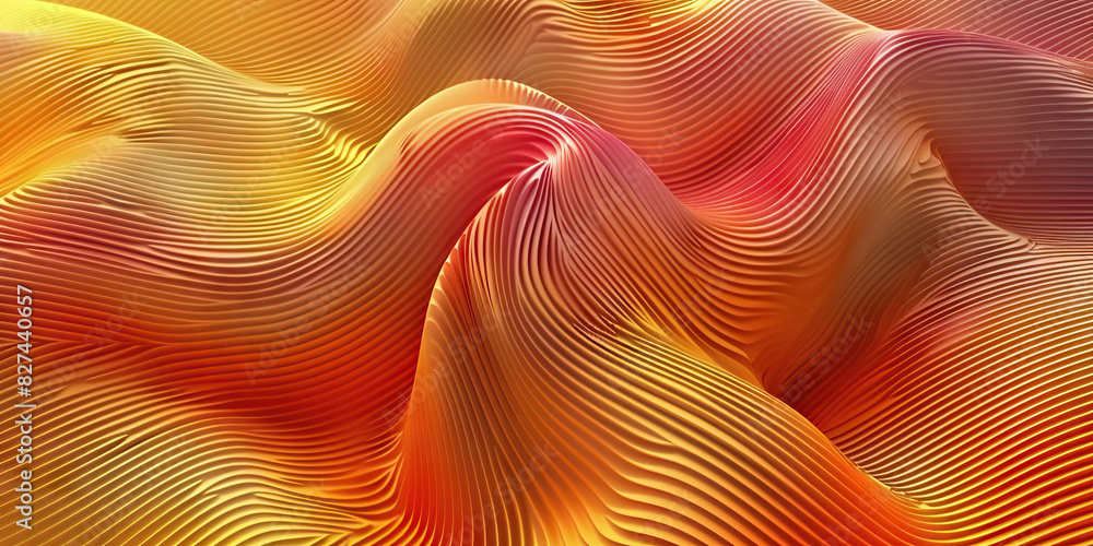 Aufkleber wave of joy: curving lines in varying thicknesses, creating a wave-like pattern that conveys a sense