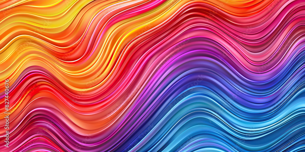 Aufkleber wave of joy: curving lines in varying thicknesses, creating a wave-like pattern that conveys a sense