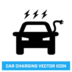Car charging vector icon. Sign for electric vehicles.