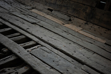 background of  old wooden shipwreck