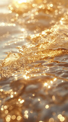 golden water reflection background
