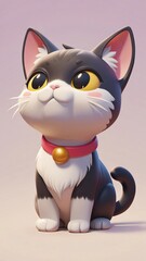 Fototapeta premium Icon cat 3d