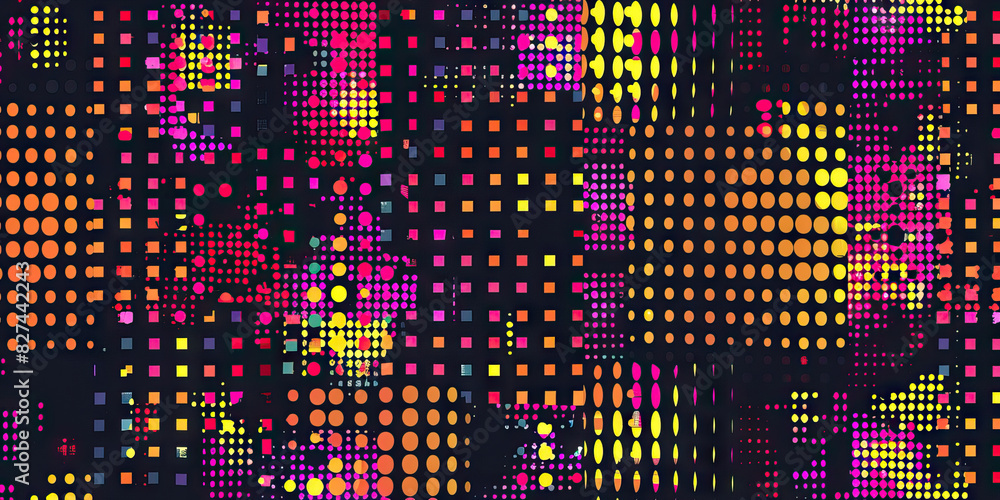 Aufkleber dot dash: alternating dots and dashes in a linear pattern, adding a quirky and dynamic element to th