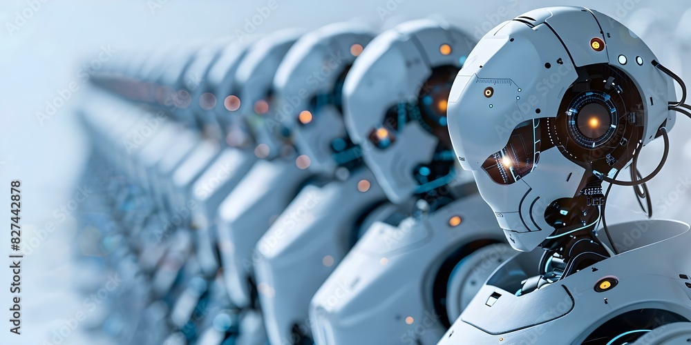 Aufkleber cutting-edge robots symbolizing tech and innovation. concept robots, technology, innovation, cutting