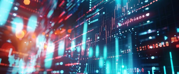 Fototapeta premium Abstract Financial Technology Trends , Abstract Pictures HD