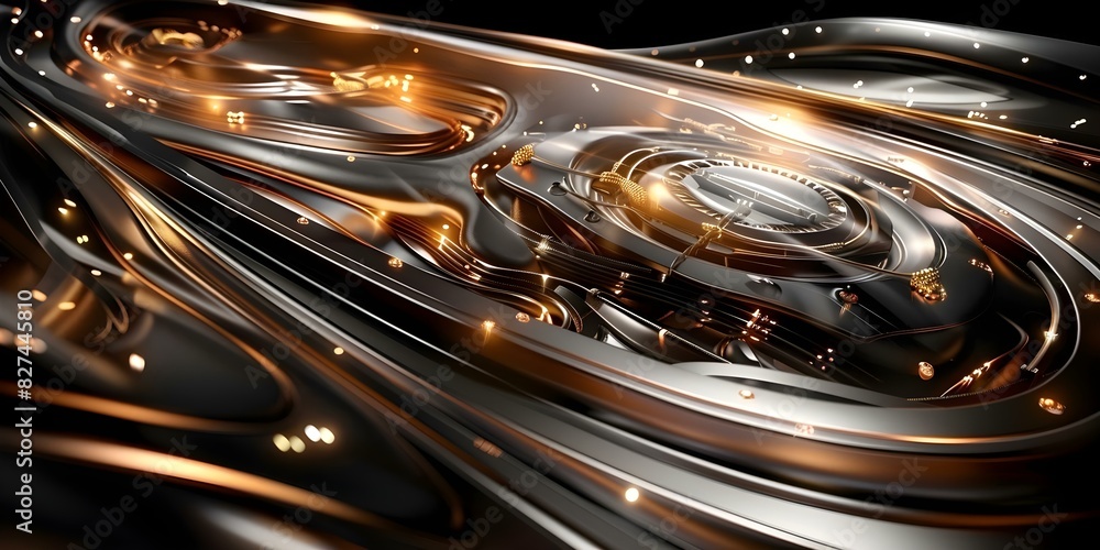 Poster exploring the intricate details of cutting-edge technology: innovative design and function. concept 