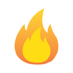 Fire sign. Fire flame icon isolated on white background. Vector illustration