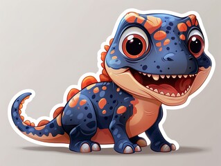 A derpy dinosaur character designed for a sticker