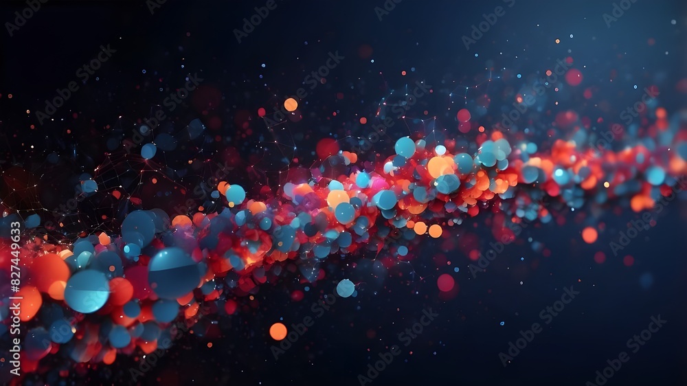 Poster abstract background of technology particle