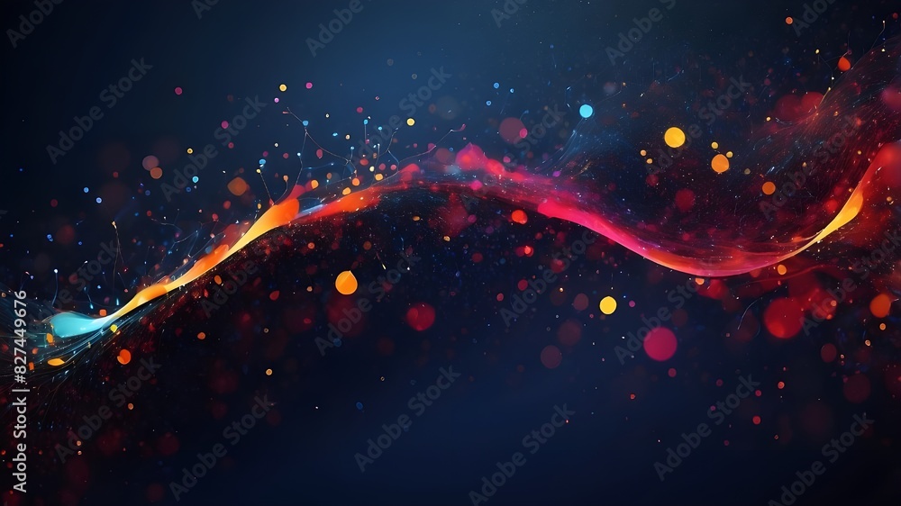 Poster abstract background of technology particle