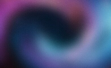 Grainy gradient background purple red blue abstract glowing color wave black backdrop glowing vibrant dark noise texture banner design