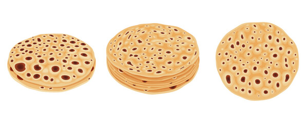 tortillas on white background. Vector eps 10. Perfect for wallpaper or design elements