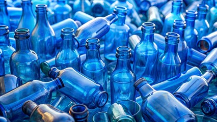 blue glass bottles