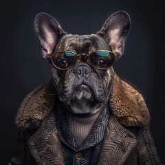 French Bulldog Dog Model Striking a Pose, Exuding Class and Style