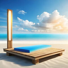 Obraz premium beach background and blank for placing products