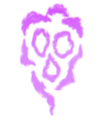 Clip art of purple ghost smoke